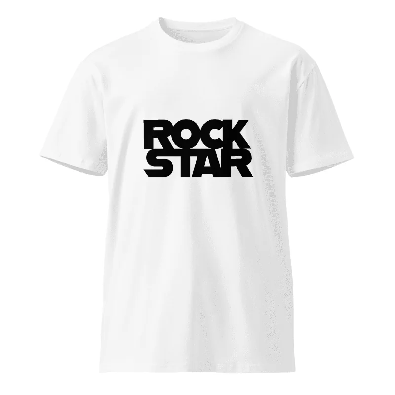 White T-shirt with black Rockstar wordmark